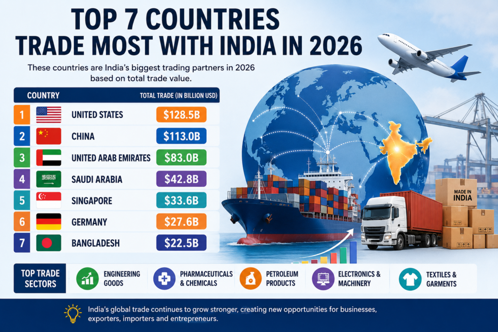 Top 7 Countries Trade Most with India in 2026