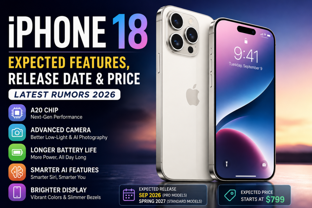 iPhone 18: Expected Features, Release Date & Price (Latest Rumors 2026)